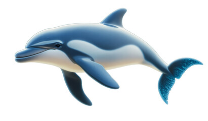 Fototapeta premium [Transparent Background PNG]Dolphin Illustration on White Background