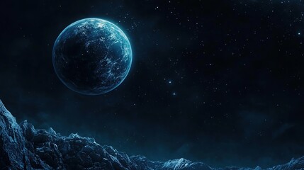 Celestial darkness engulfs the North Pole with faint auroras, a rare cosmic spectacle.
