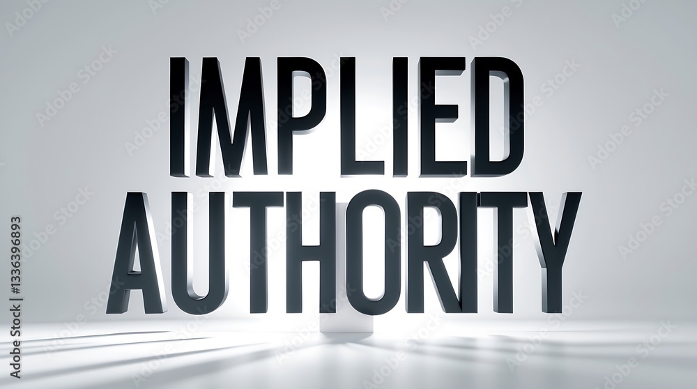 Poster implied authority displayed through bold typography in a dramatic light setting