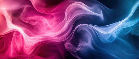 Fototapeta premium Abstract multicolored flowing smoke creating a beautiful swirling effect