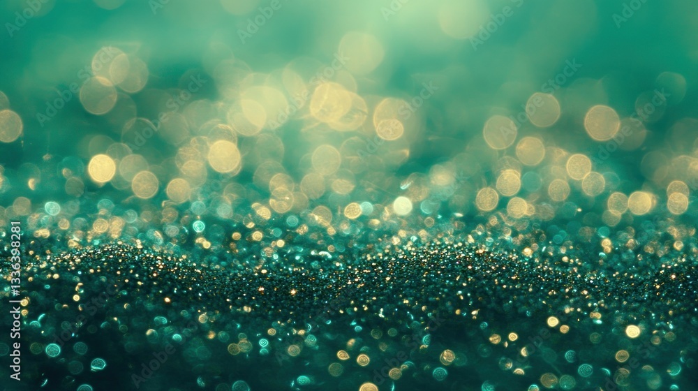Poster abstract bokeh background featuring shimmering and glittery light effects