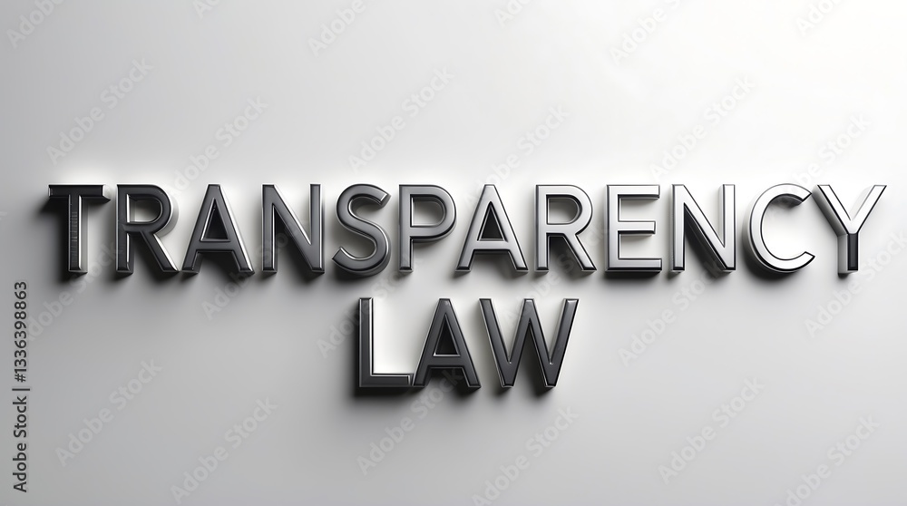 Poster understanding transparency law through modern design concepts in a minimalistic setting