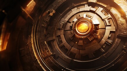 Naklejka premium Abstract Technology Concept with Futuristic Circular Design