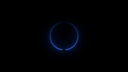 abstract neon circle illustration. background 4k illustration. 
