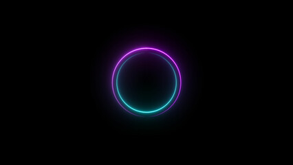 abstract neon circle illustration. background 4k illustration. 