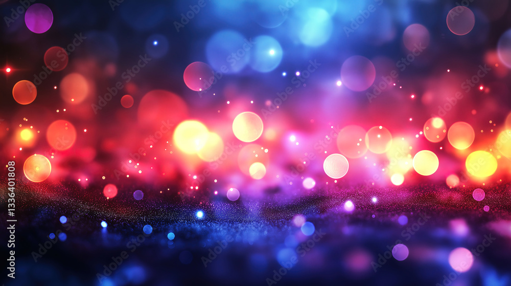 Poster glowing abstract light trails with smooth transitions in a futuristic design