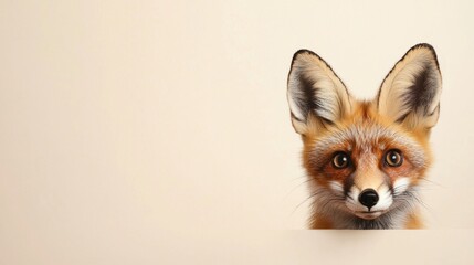Obraz premium Close-up portrait of a red fox's face. the fox is looking directly at the camera with a serious expression. its fur is a reddish-brown color and its eyes are a piercing yellow.