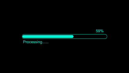A  white color loading illustration, and glowing complete 100% illustration . on a black background. and creating a stunning 4k illustration.