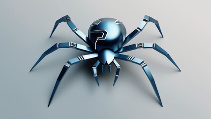 spider on a blue background