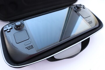 Steam Deck, a portable game console, 