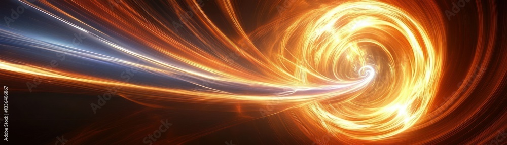 Poster Abstract image of swirling energy emanating from a core