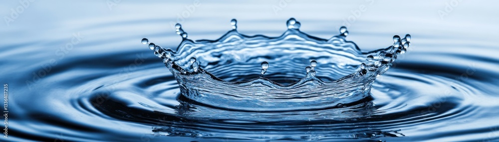 Aufkleber a captured image of a water crown creating ripples
