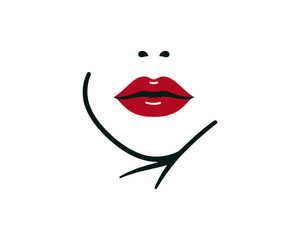 vector illustration of lips