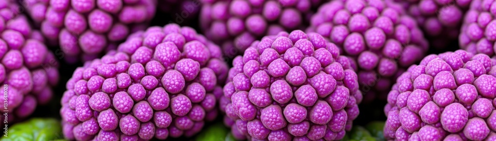 Poster many purple flower clusters are arranged in a close up view