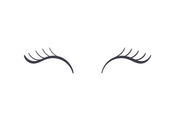 Eyelashes vector elements, various styles of eyelashes, perfect eyelashes for beauty makeup brands.