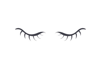 Eyelashes vector elements, various styles of eyelashes, perfect eyelashes for beauty makeup brands.
