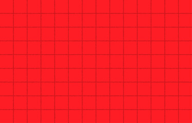 手書き感のあるシンプルなチェック柄（赤）、グラフチェック、ラインチェック、方眼、背景素材