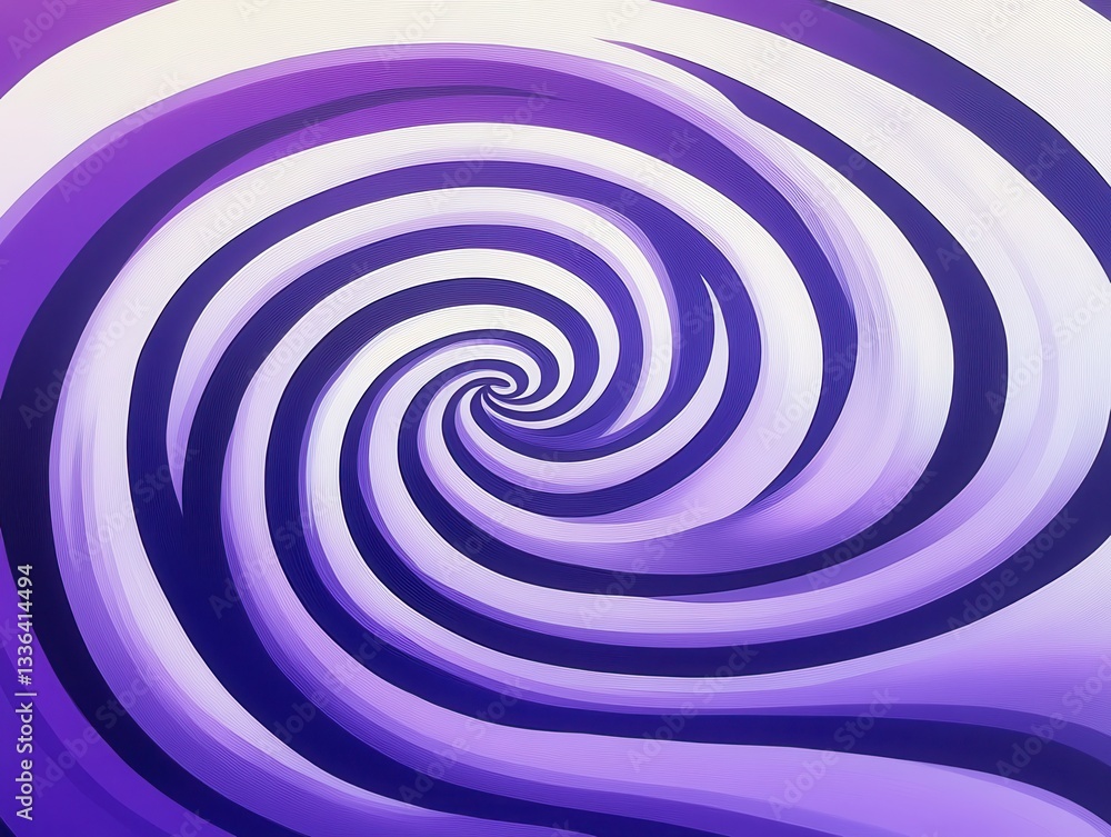 Poster abstract swirling pattern in purple tones creating a hypnotic effect