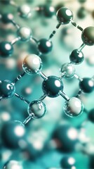 Stunning Visual Representation of Molecular Structures in Science.  Detailed Atomic and Molecular Diagrams