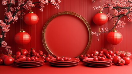 christmas background with red balls