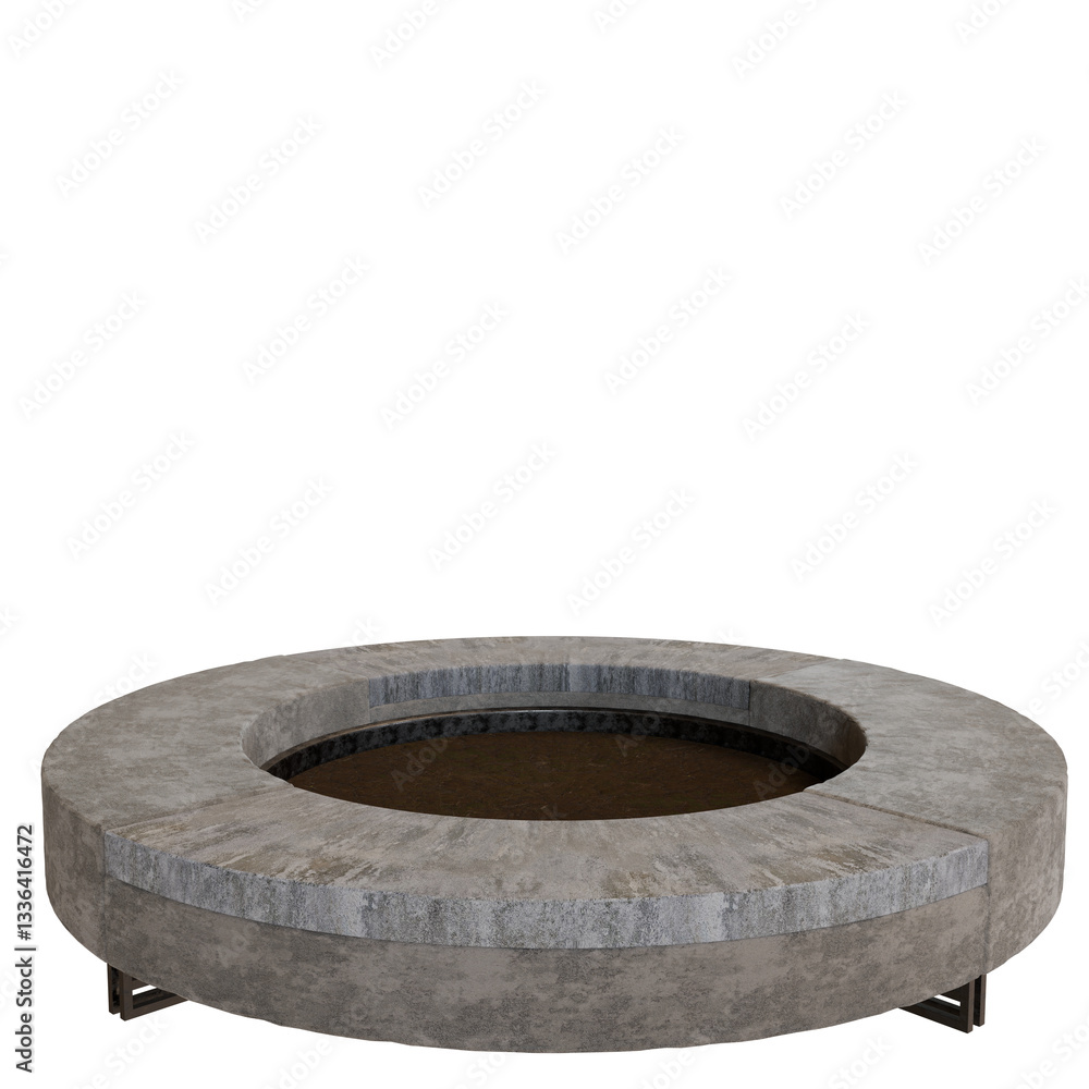 Fototapete circular concrete seating area with a void in the middle