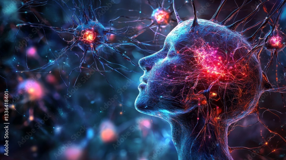 Poster exploring abstract machine learning representations digital space gigapixel art virtual environment 