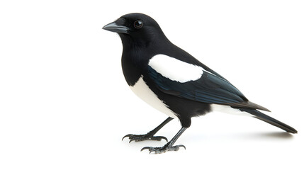 Obraz premium crow on white background, raven on white background.