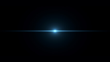 Beautiful light flares. Glowing streaks on dark background