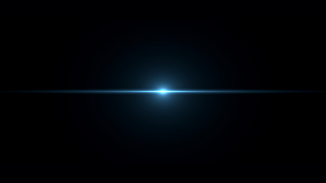 Beautiful light flares. Glowing streaks on dark background