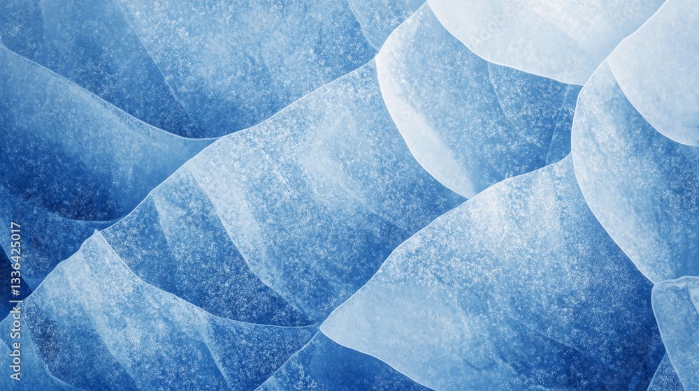 Poster creating abstract ice and snow patterns arctic region digital art winter wonderland aerial view geom