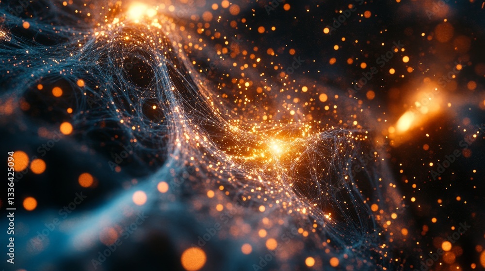 Poster visualize abstract neural connections digital realm gigapixel animation futuristic environment immer