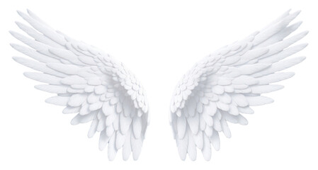 Obraz premium PNG Angel wings shaped is a cloud white pattern circle.