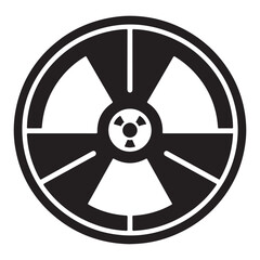 Radiation symbol vector hazard warning caution alert safety graphic