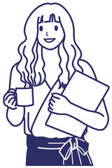 Office Woman drawing icon avatar profile illustration business female