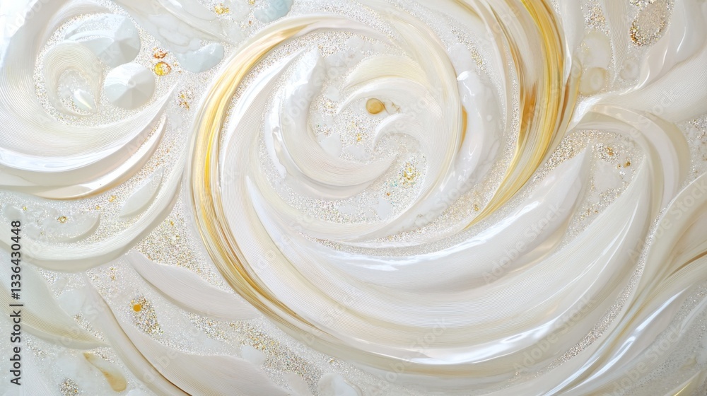 Poster swirling patterns creation digital realm abstract art white background close-up view visual aestheti