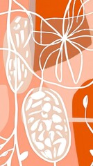 Abstract Botanical Art Print: Vibrant Floral Design for Modern Home Decor
