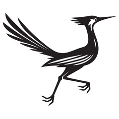 Roadrunner Bird Silhouette Vector Image Perfect for Southwestern Designs