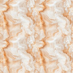 Obraz premium Luxurious Warm Peach and White Marble Seamless Pattern