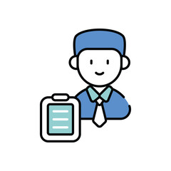 Accountant vector icon stock illustration