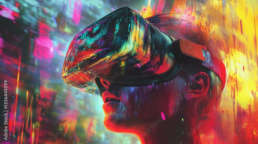 Poster creating ai-generated conceptual artwork digital realm gigapixel imagery virtual environment abstrac