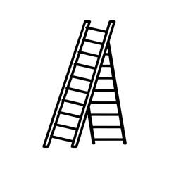 ladder isolated on white