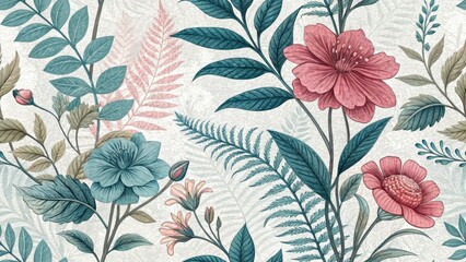 Surreal Vintage Botanical Shadow Photography: Textured Background, Dark Floral Patterns, Mysterious Plant Life