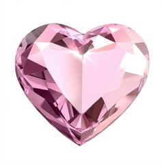 Fototapeta premium Shimmering heart-shaped pink gem reflecting light in a beautiful display of elegance and luxury