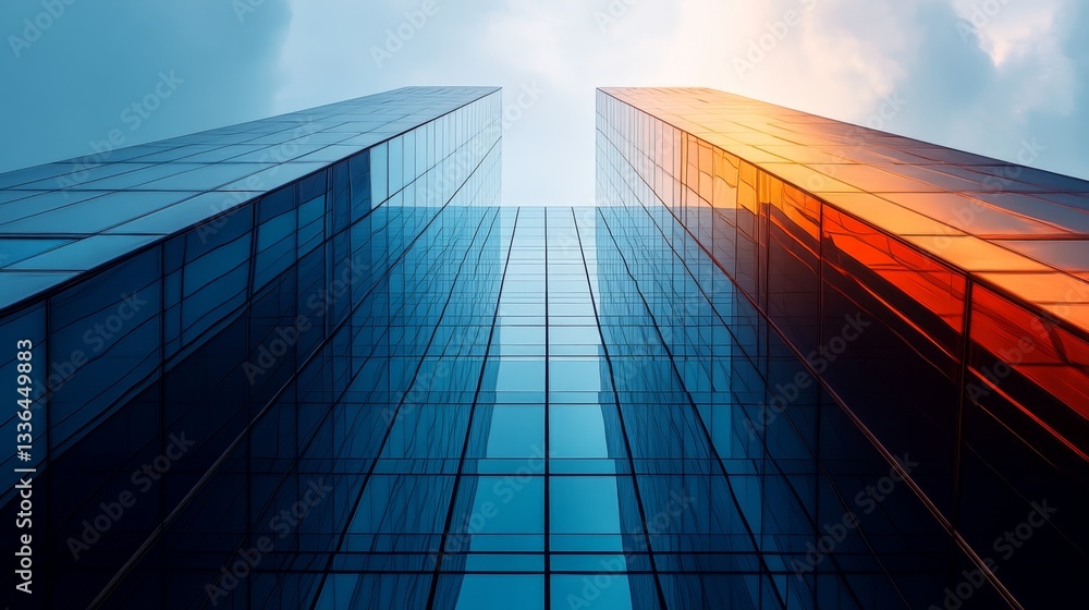 Poster designing symmetrical business spaces urban environments architecture insights abstract concepts gig