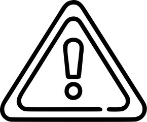 Warning in outline icon style, Notifications and status theme.