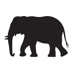 Fototapeta premium Simple Silhouette of an Elephant