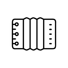 Accordion icon on transparent background, musical instrument illustration, vector design
