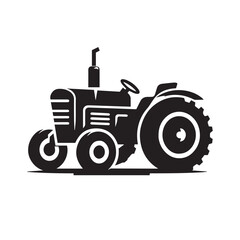 tractor vector silhouette.
