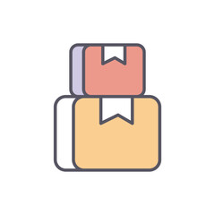 Delivery Box vector icon stock illustration