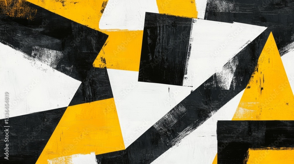 Poster creating bold abstract geometric patterns digital art studio graphic design virtual environment clos